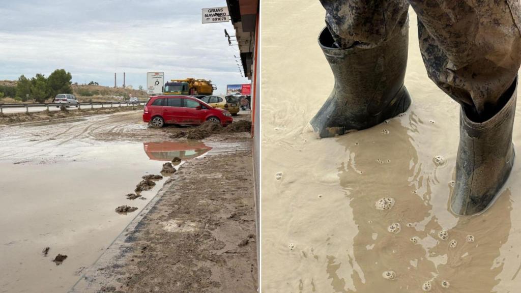 Imágenes de las naves afectadas por la tormenta en Cuarte de Huerva.