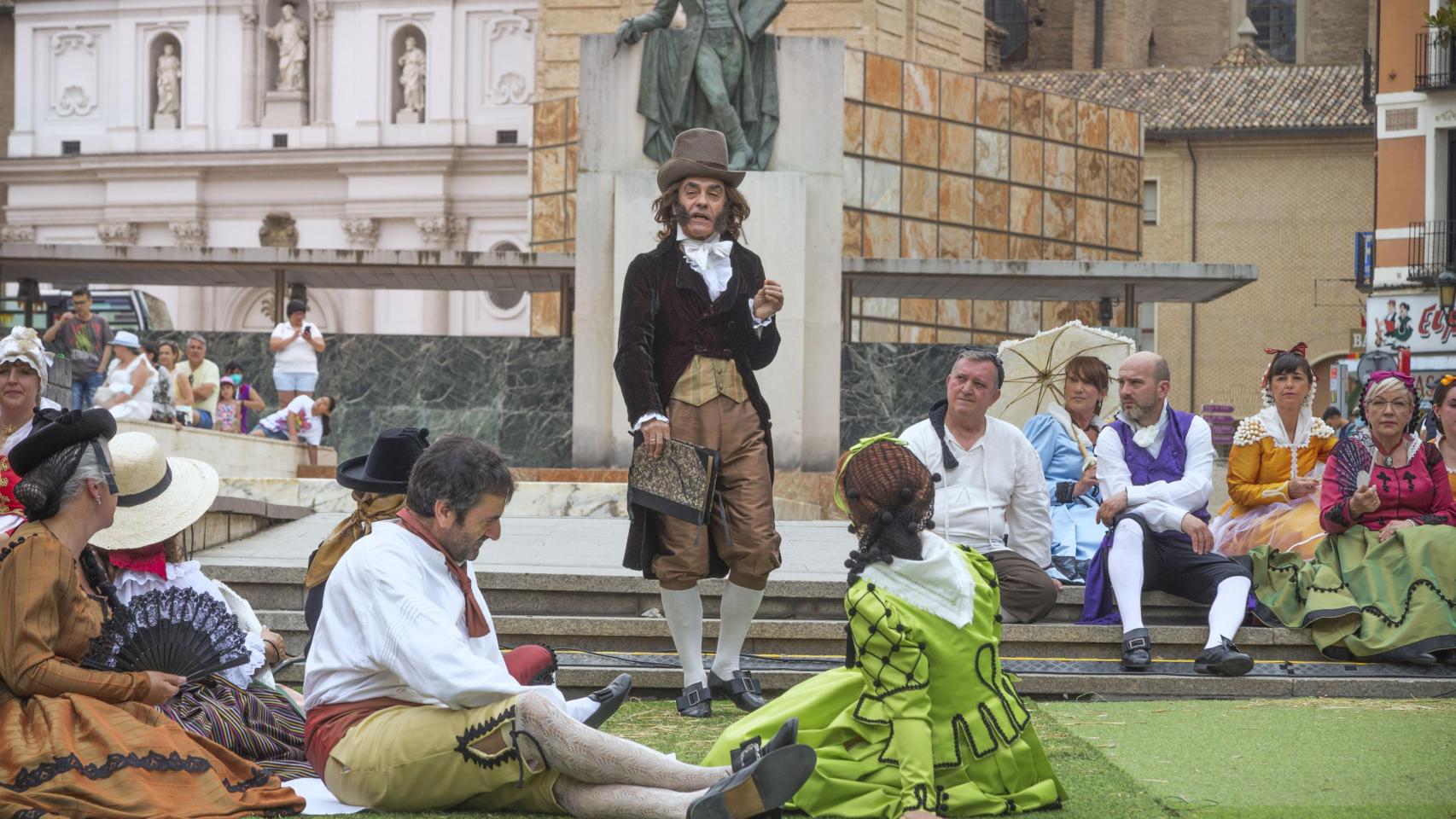 Goya durante las fiestas goyescas de Zaragoza.