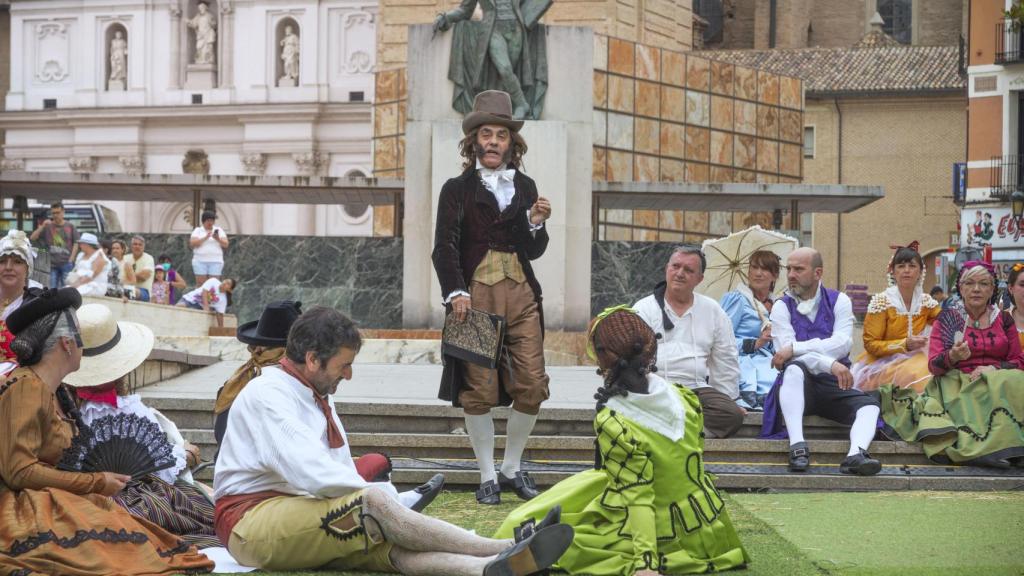 Goya durante las fiestas goyescas de Zaragoza.