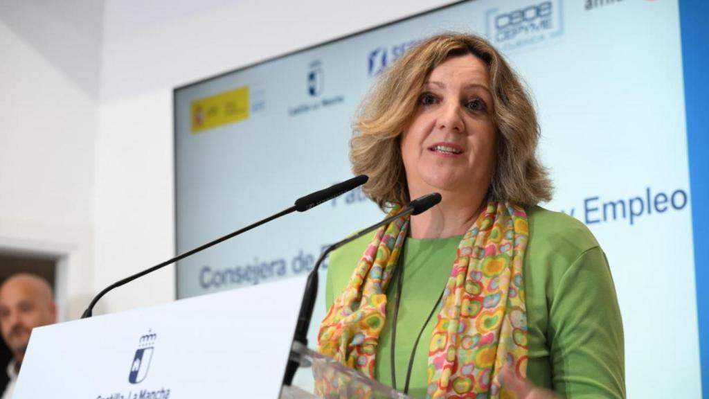 La consejera de Economía, Empresas y Empleo, Patricia Franco, este lunes en Cuenca.
