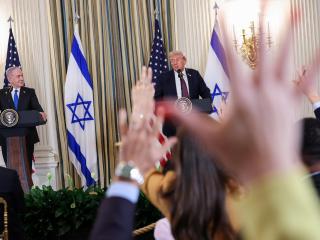 Netanyahu y Trump, en rueda de prensa.