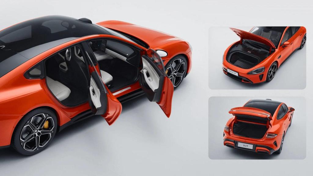 Modelo en miniatura del Xiaomi SU7