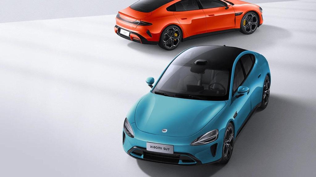 Modelo en miniuatura del Xiaomi SU7