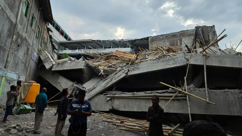 Estado en el que quedó el edificio tras el colapso.