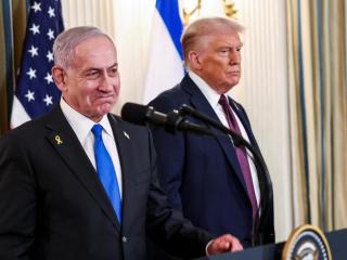 Netanyahu y Trump durante la rueda de prensa en la Casa Blanca.