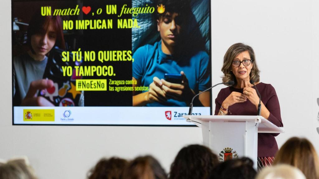 La concejala de Políticas Sociales, Marian Oros, durante la presentación de la campaña