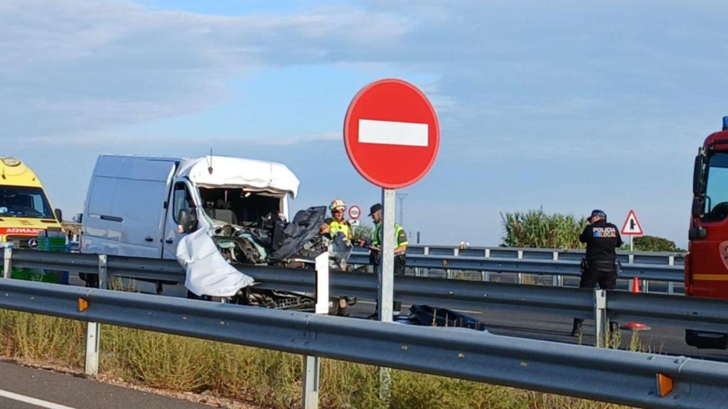 Accidente en la AP-68.