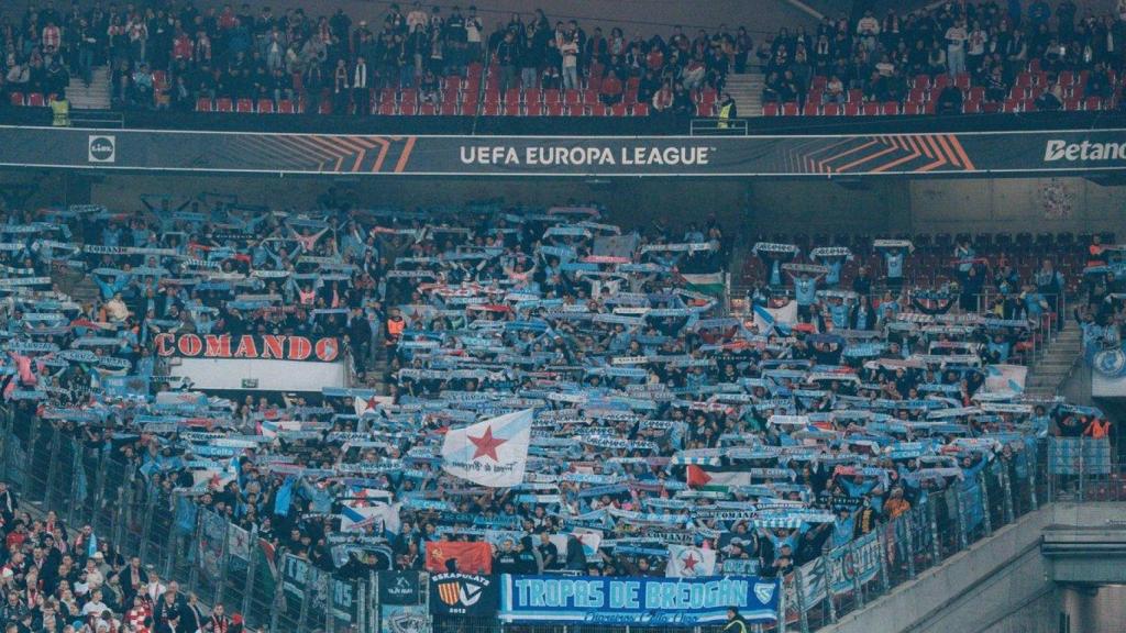 Imagen de la afición del Celta en Stuttgart.