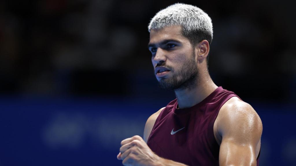 Carlos Alcaraz, en la final del ATP 500 de Tokio