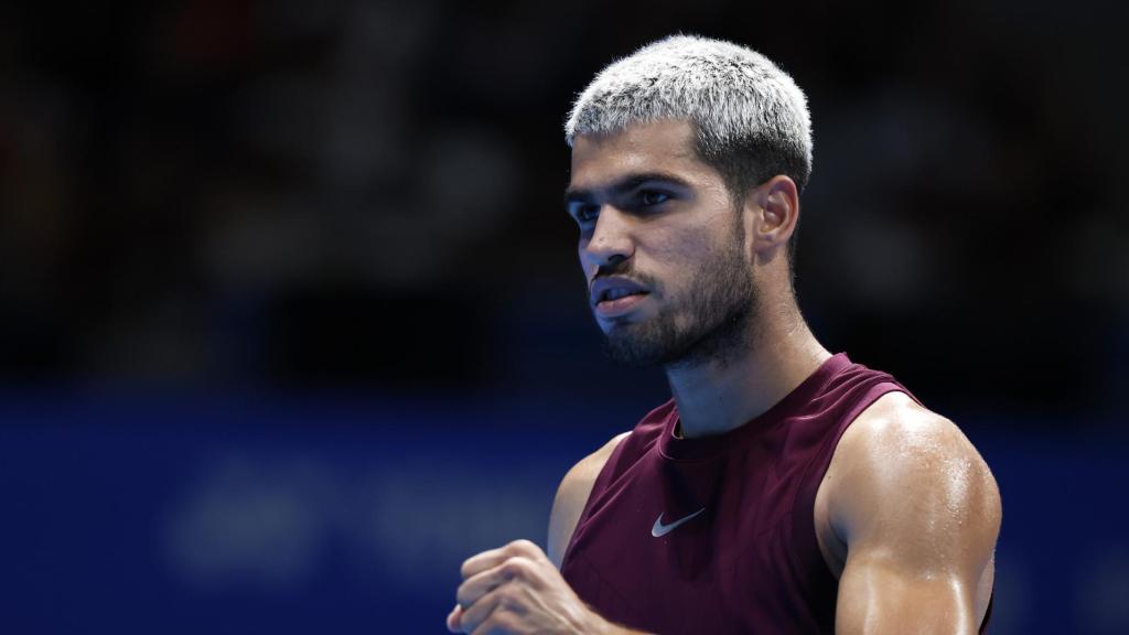 Carlos Alcaraz, en la final del ATP 500 de Tokio