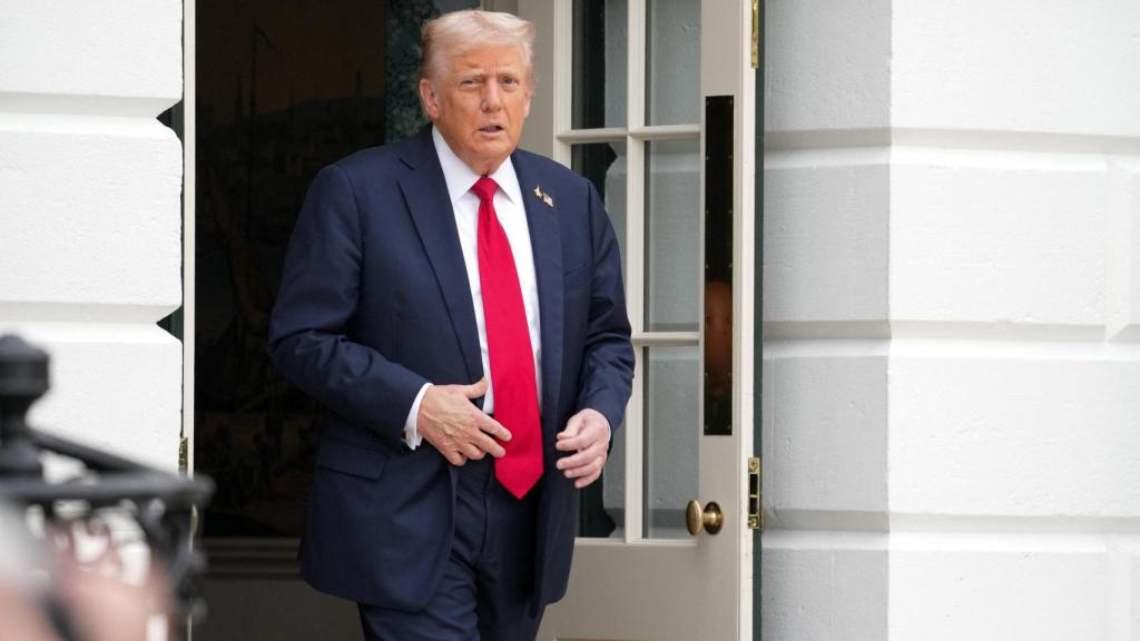 El presidente de EEUU, Donald Trump, en los jardines de la Casa Blanca.