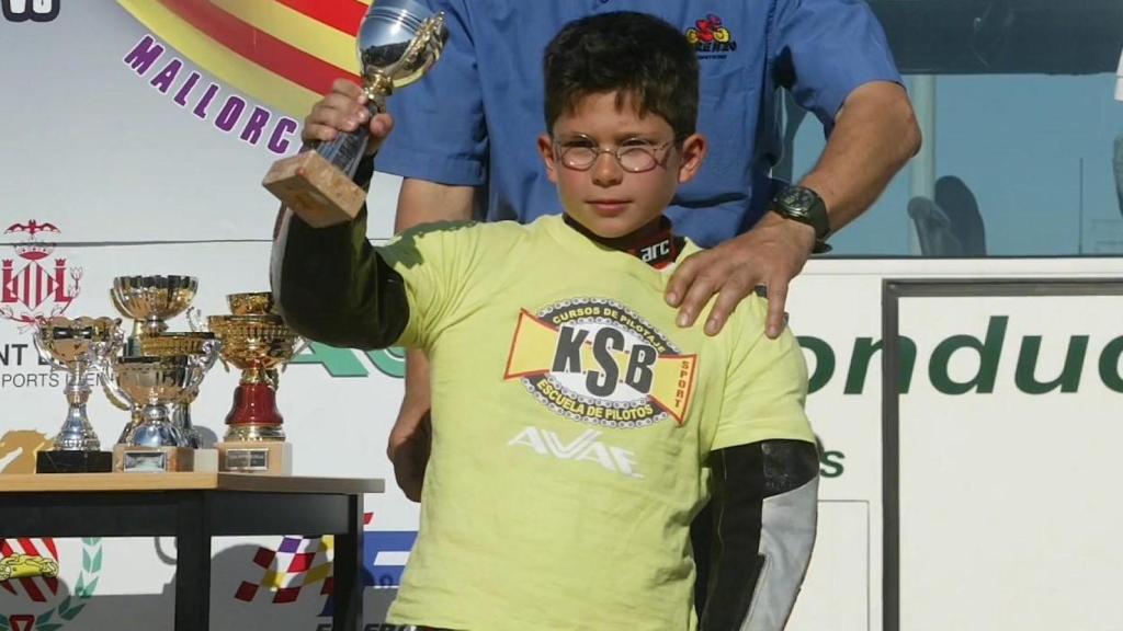 Carlos Tatay cuando era niño en una competición.