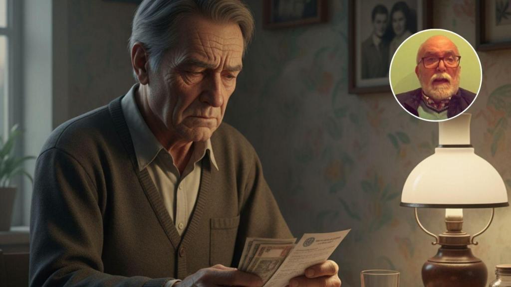 Agustín Selfa y un pensionista creado con IA.