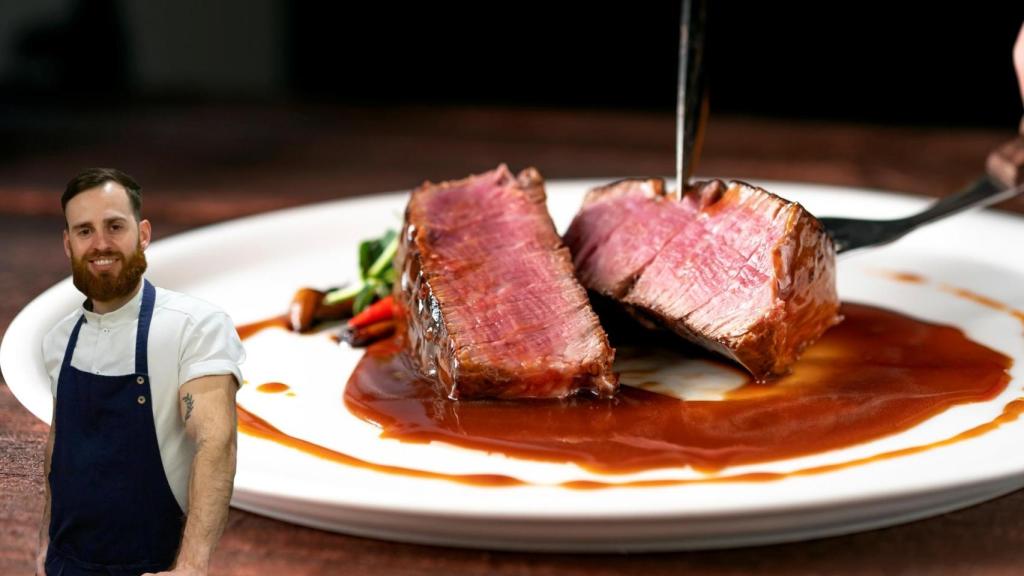 El chef Alfredo Vozmediano en un montaje de El Español