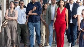 El secretario general del PSOE de Madrid, Óscar López, y la portavoz del PSOE en el Ayuntamiento de Madrid, Reyes Maroto.