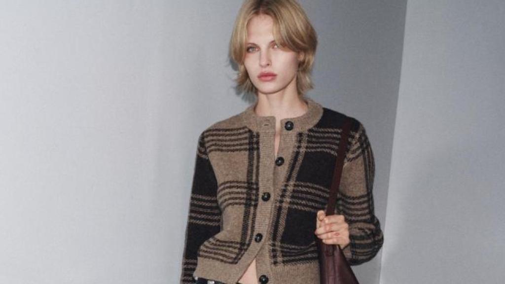 Chaqueta cuadros punto. Ref. 2756/149/472