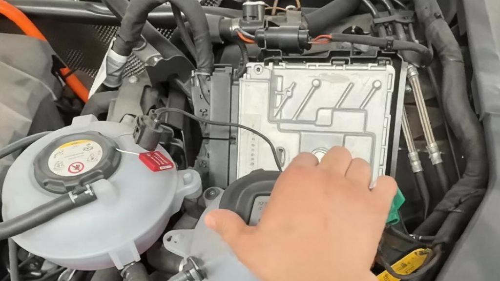 Imagen de la botella precintada con una etiqueta roja.