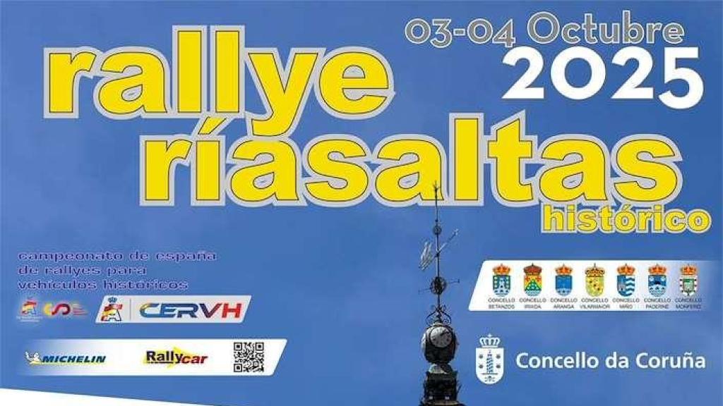 Cartel de la edición 2025 del Rallye Rías Altas Histórico