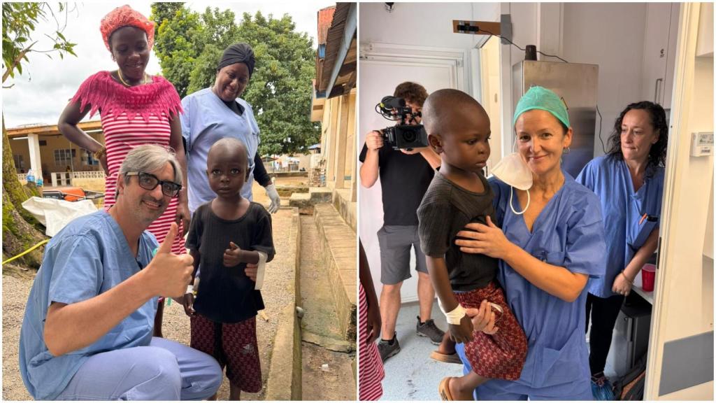 Parte del equipo de profesionales que operó en Kono, en Sierra Leona