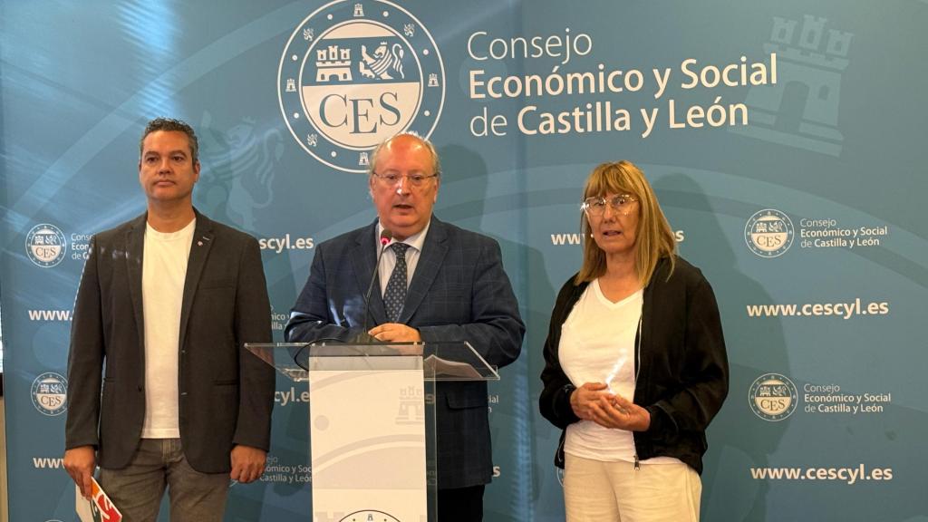 El gerente de la Federación Salud Mental, Ángel Lozano, y el presidente del CES, Enrique Cabero, presentan las conclusiones del informe