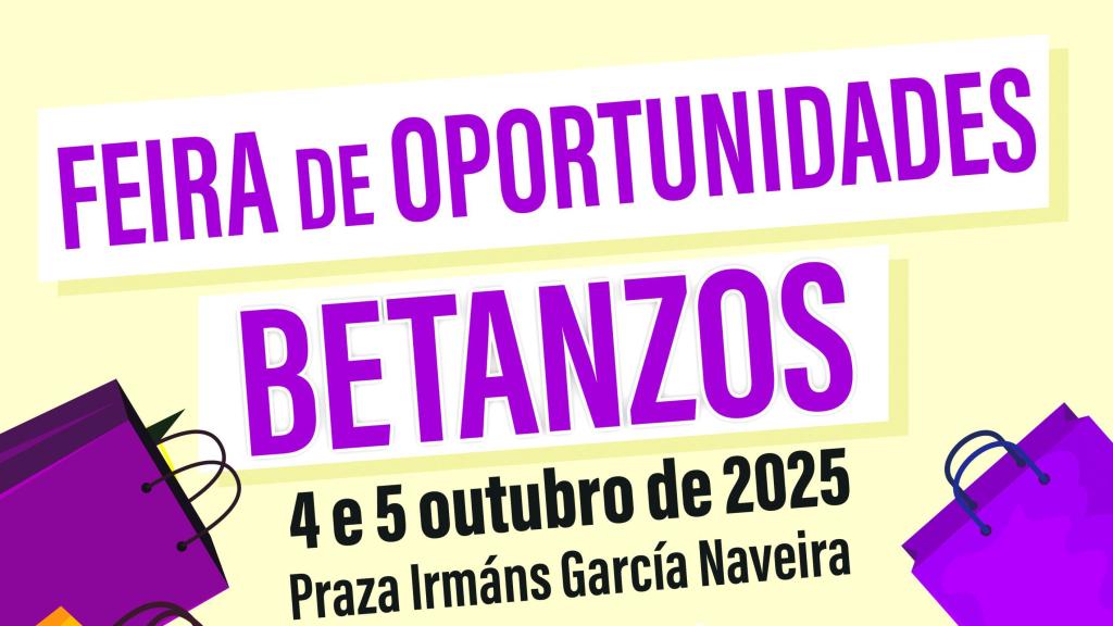 Cartel de la edición 2025 de la Feira de Oportunidades de Betanzos