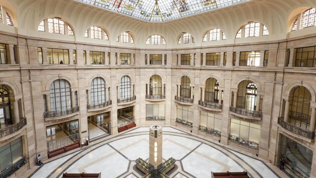 Patio de operaciones del Banco de España.