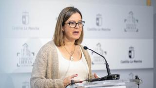 Esther Padilla este miércoles en rueda de prensa.