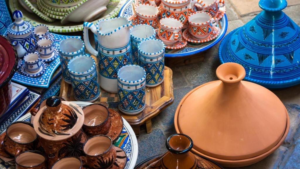 Imagen de archivo de un puesto de cerámica