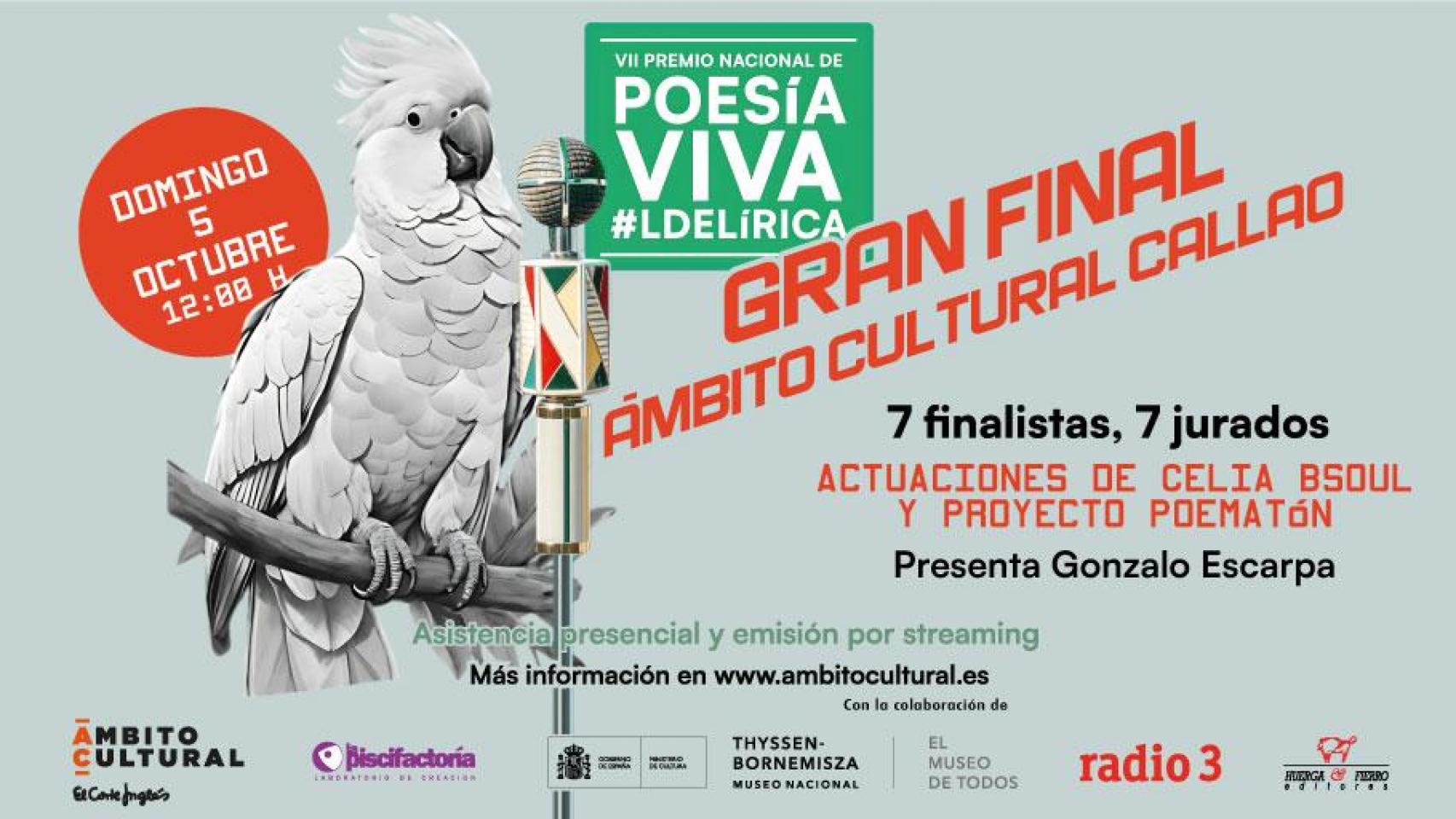 Gran Final de la VII edición del Premio Nacional de Poesía Viva #LdeLírica