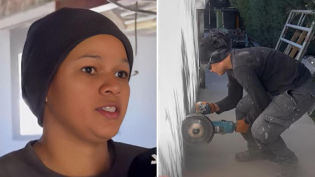 Sara, albañila hondureña.