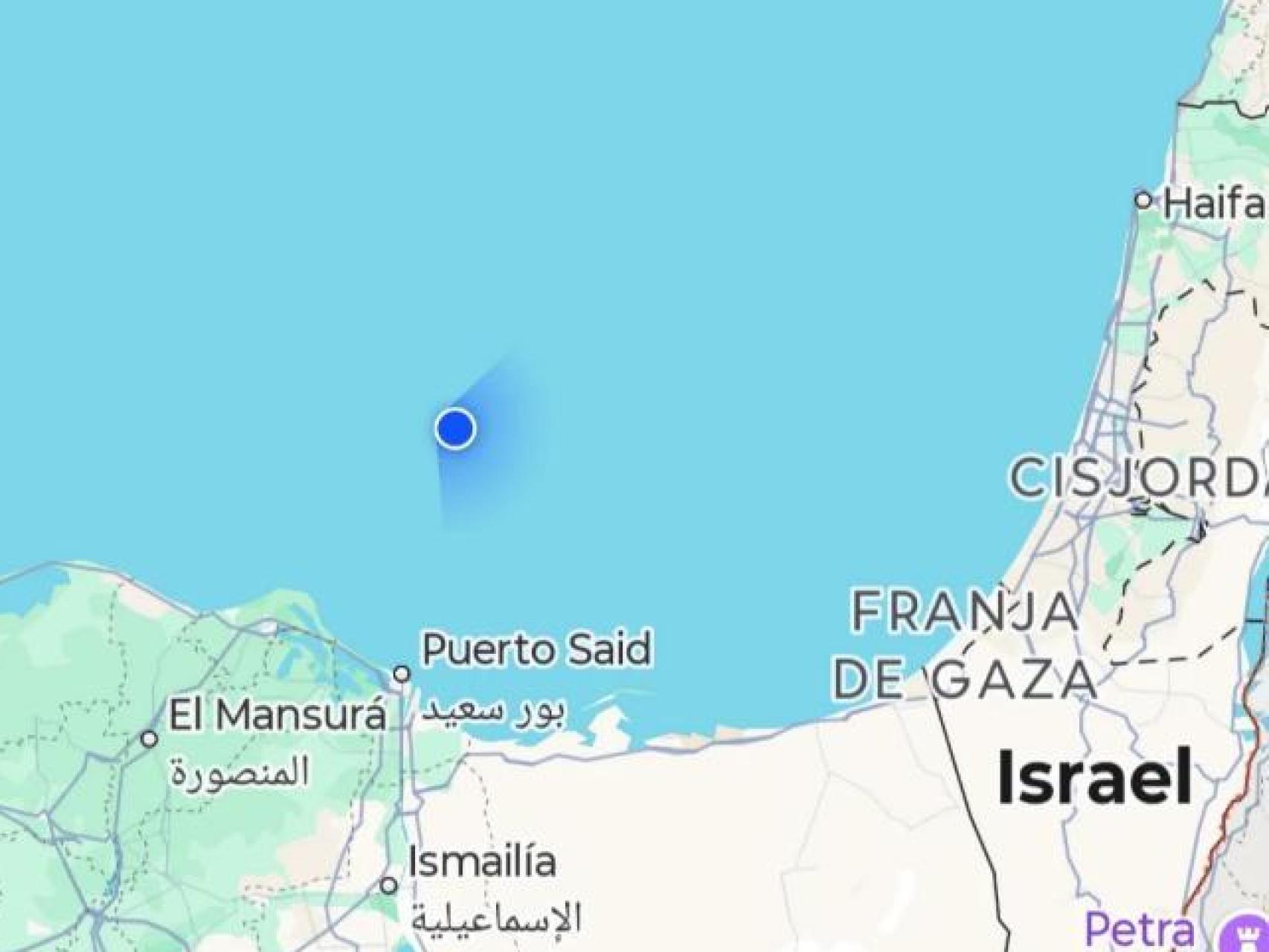 Imagen difundida en redes sociales por Ada Colau, tripulante de la Flotilla.