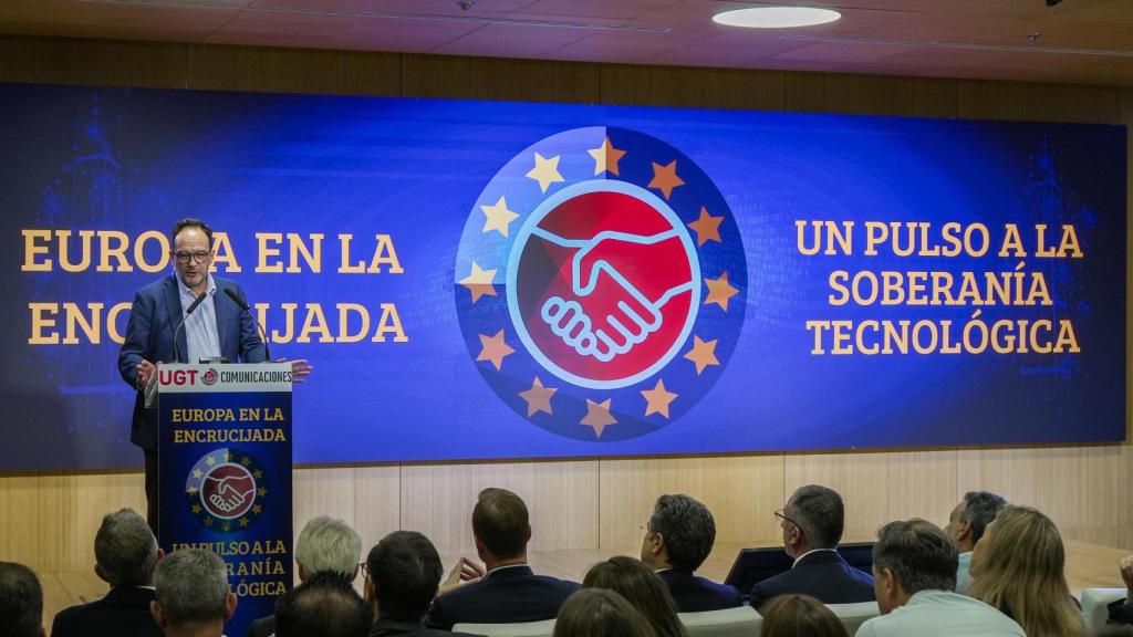Antonio Hernando, secretario de Estado de Telecomunicaciones e Infraestructuras Digitales, en un evento de UGT.