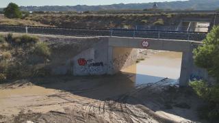 Una de las canalizaciones que discurre bajo la A-23.