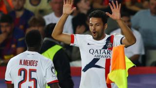 Gonçalo Ramos celebra su gol ante el FC Barcelona.
