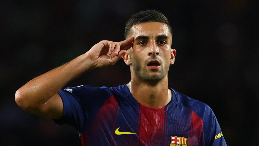 Ferran Torres celebra su gol ante el PSG.