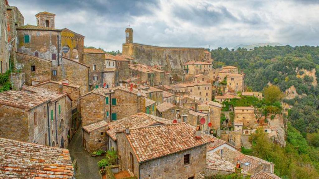 Casco antiguo de Sorano, Italia.