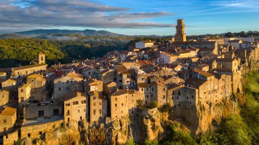 Panorámica de Pitigliano, Italia.