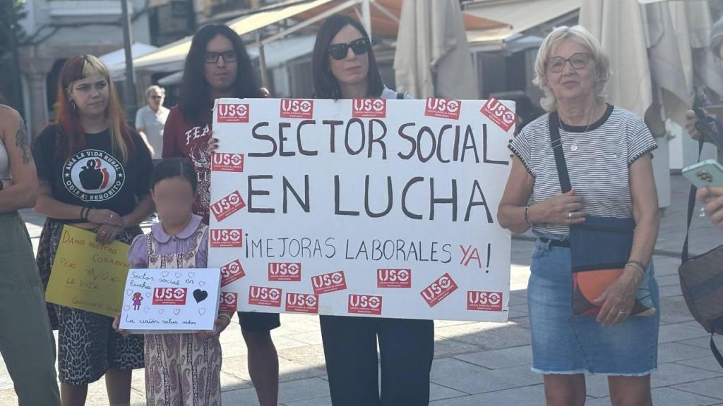 Concentración convocada por la Unión Sindical Obrera (USO) en Extremadura.