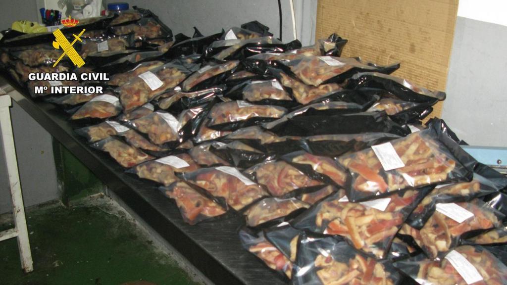 Los productos ya envasados.