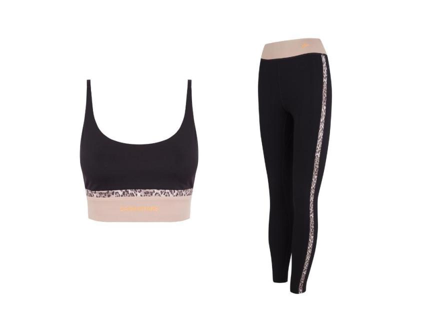 Set de mallas y top animal print y negro de Women´secret x Dash and Stars.