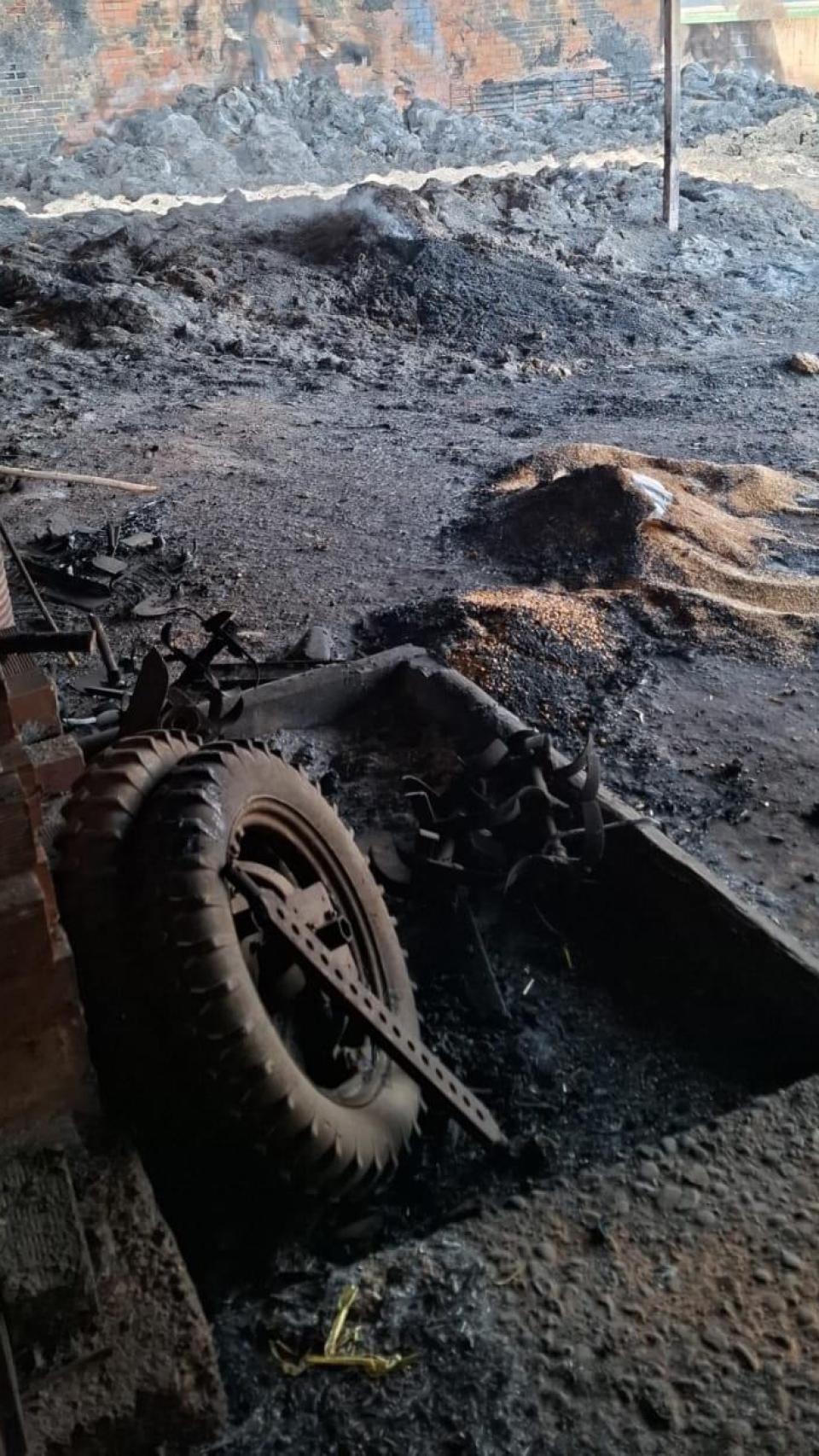 La acción del fuego en las instalaciones de Rafael