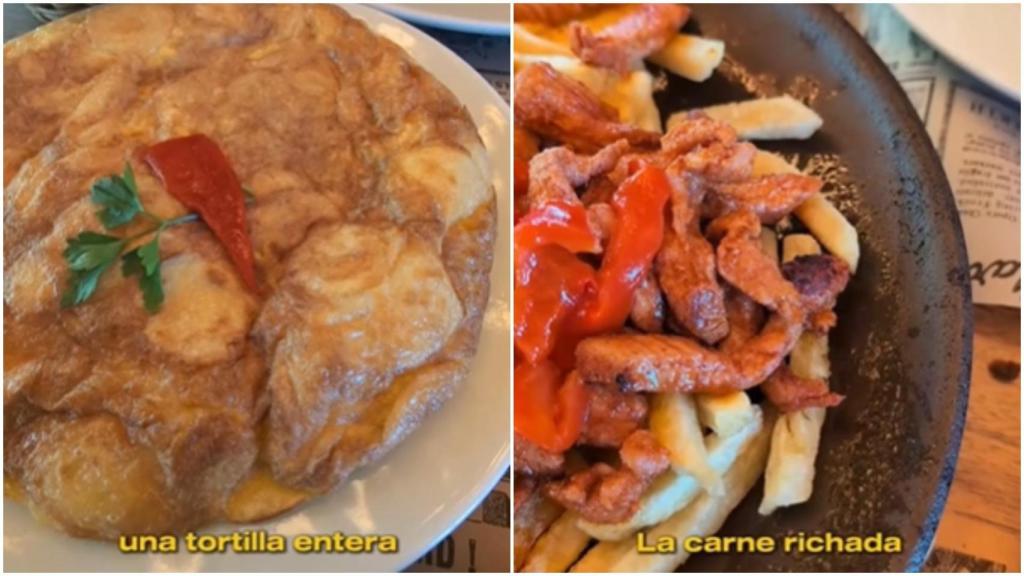 Algunos platos del restaurante en Meaño (Pontevedra)