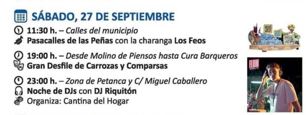 La programación oficial no recoge el lanzamiento de carretillas como una actividad de las fiestas.