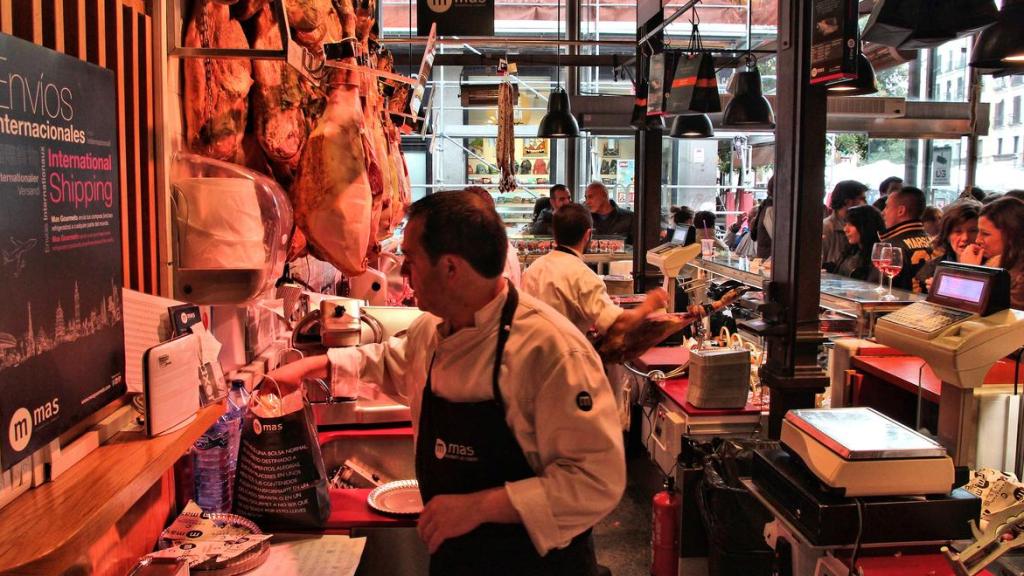 La barra de un bar de Madrid.