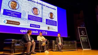 Emilio Álvarez-Miranda, José Manuel Martínez y Rafael Vergara, en la mesa redonda del Foro CTV.