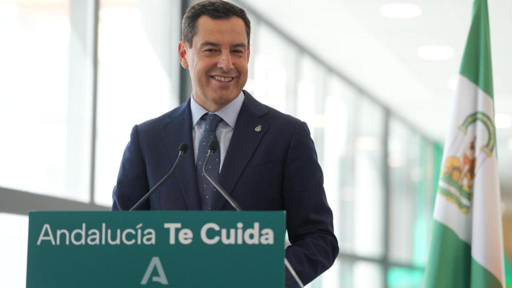 Juanma Moreno, en Torremolinos.