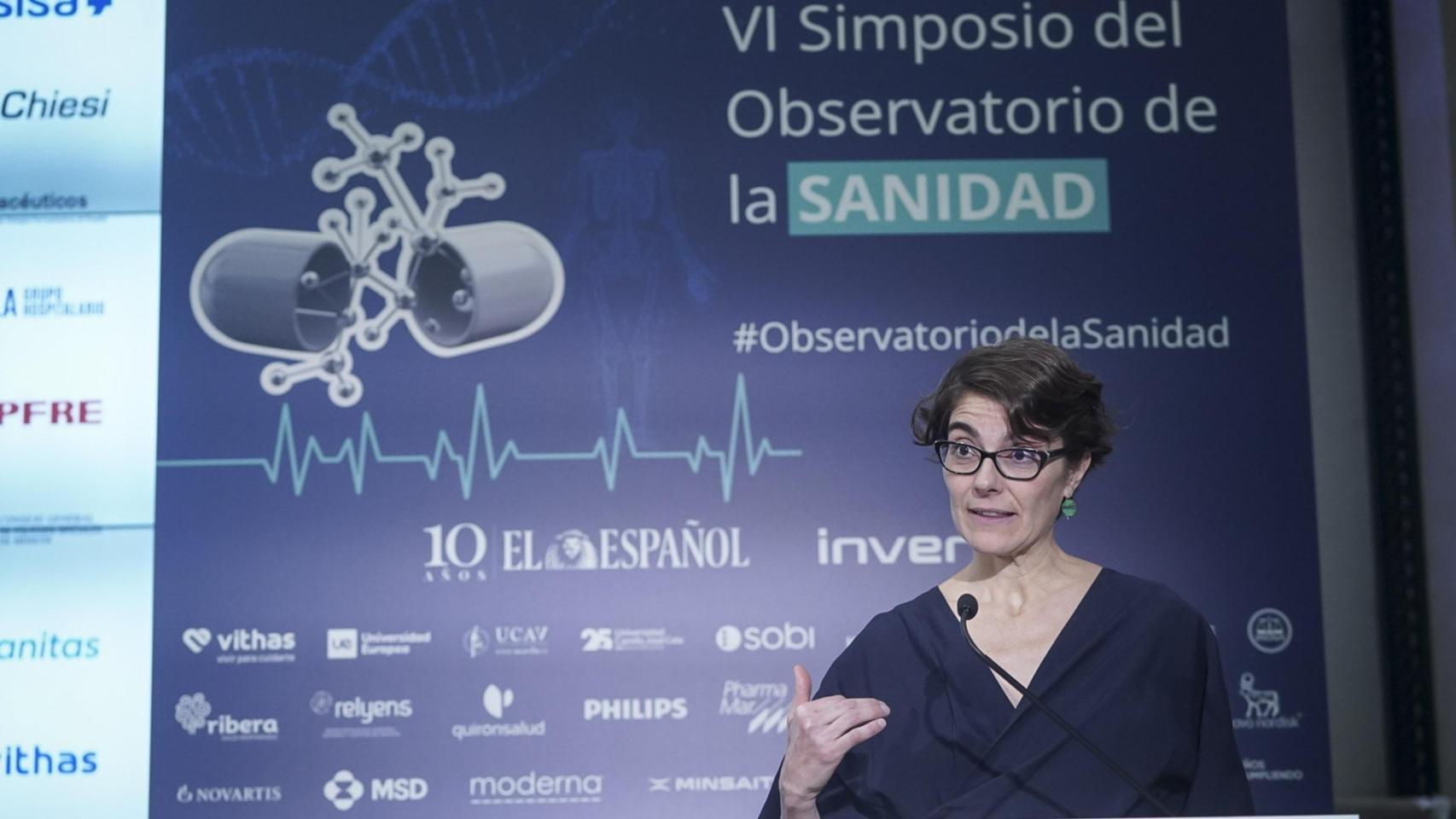 María Rosa Martínez Rodríguez, secretaria de Estado de Derechos Sociales durante el VI Simposio del Observatorio de la Sanidad, organizado por EL ESPAÑOL e Invertia.