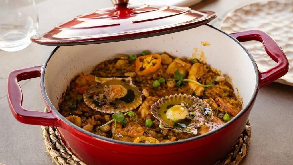 Arroz norteño de mariscos.