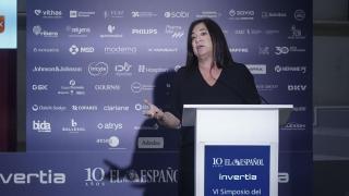 Pilar Gómez Marco, directora del Instituto Nacional de las Cualificaciones Profesionales, durante su intervención bajo el título 'Necesidades de FP en el entorno sanitario '; en la tarde de la cuarta jornada del VI Observatorio de la Sanidad 'Una nueva forma de entender la salud'.