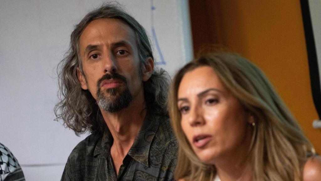 El activista Juan Bordera, en una rueda de prensa en el Jardí Botànic de Valencia. Europa Press / Jorge Gil